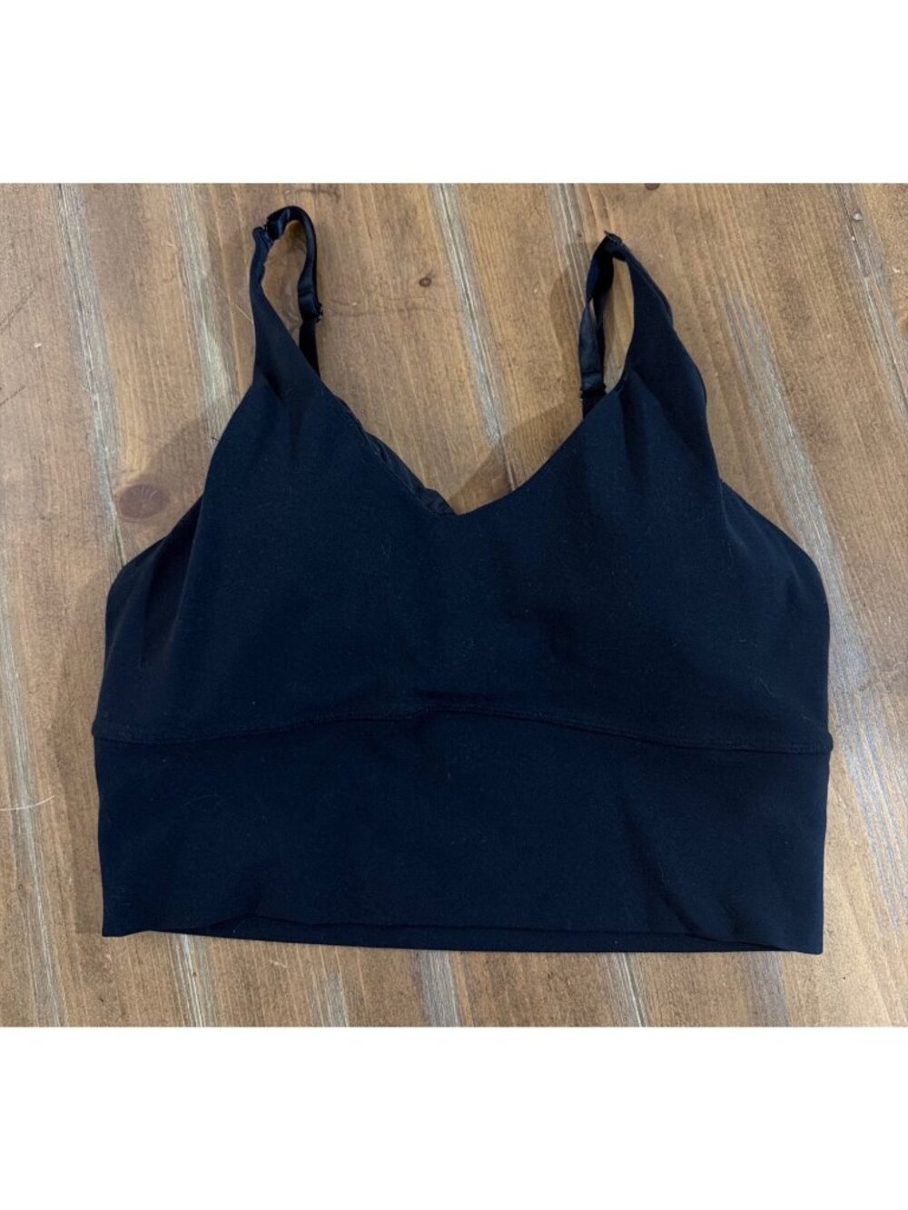 Glowmode Sports Bra Black Adjustable Strap  Padded ~ Medium